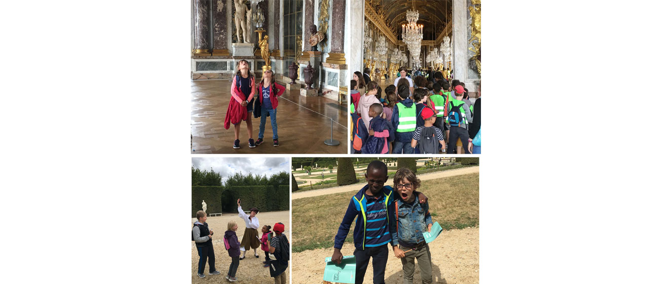 Les enfants pendant la 2ème édition de l'opération « Une journée de vacances à Versailles »