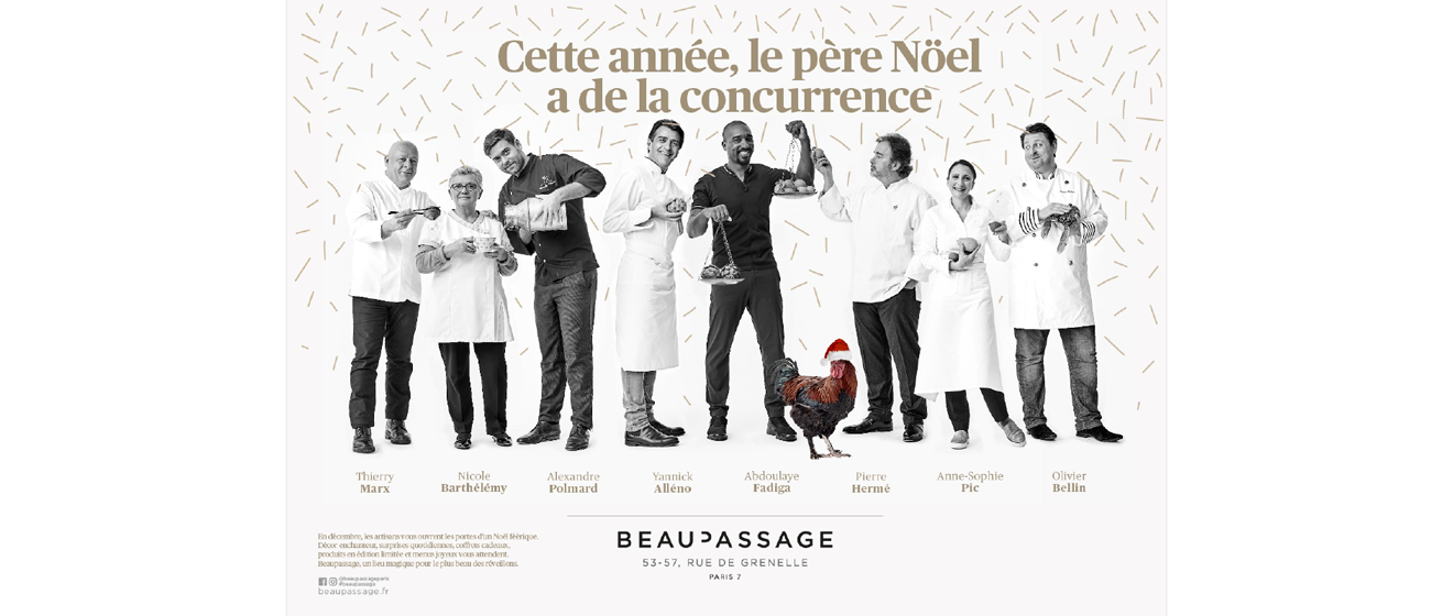 Affiche des premières fêtes de Noël à Beaupassage