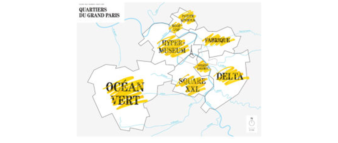 Carte des quartiers du Grand Paris