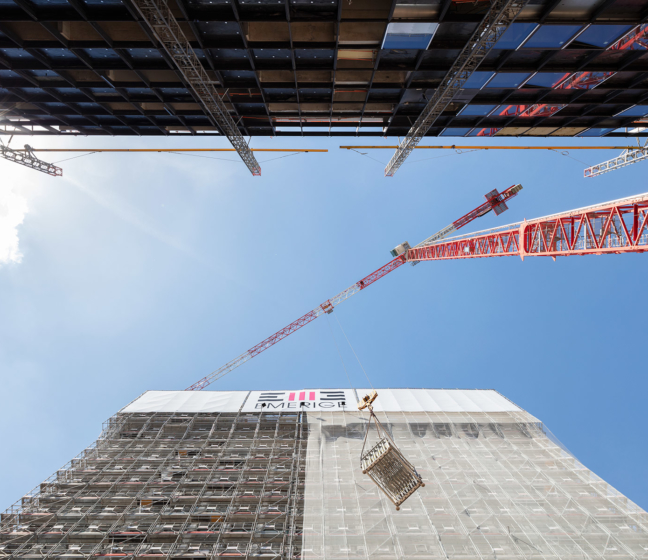 Chantier de réhabilitation de l'immeuble Morland